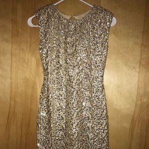 Gold Sequin Mini Dress
